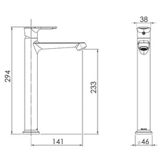 SLIQUE Tall Basin Mixer