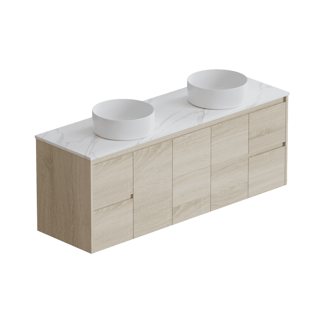 ERICA 1500mm Natural Oak Wall Hung Vanity