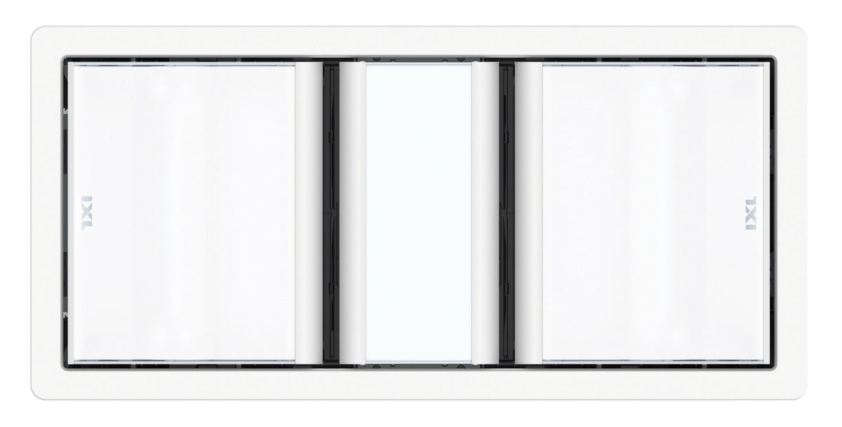 Tastic Luminate Dual 3 in 1 Bathroom Heater, Exhaust Fan & Light - White And Silver