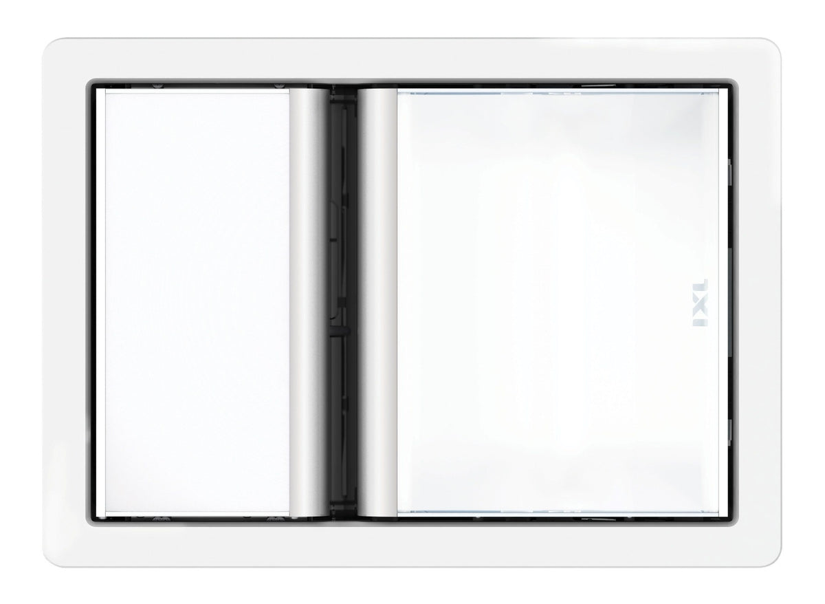Tastic Luminate Single 3 in 1 Bathroom Heater, Exhaust Fan & Light - White And Silver