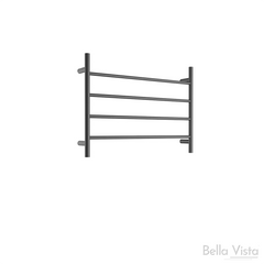 SAM Round Towel Ladder in Chrome and Matte Black Available In 700mm (W) 500mm (H) 90mm (D)