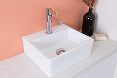 AURA Gloss White CeramicBasin In 340 wx 120 Hx 305 mm