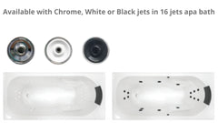 MODENA Jets Spa Bath With Sizes 1515/1635/1785 and 10/12/16 Flush Jets