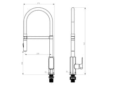 OSKAR PULL OUT KITCHEN MIXER CHROME