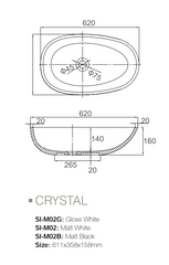 Crystal Above Counter Basins