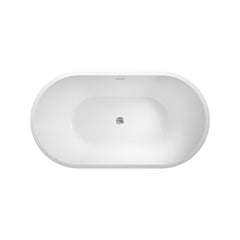 Austin Freestanding Acrylic Bath with Overflow, 1300mm