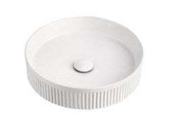 RANO Round Fluted Gloss White Basin