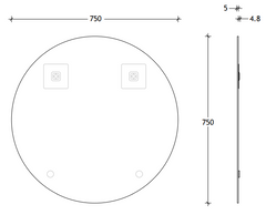 Round Polished Edge Mirror 300,