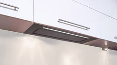 Euromaid 90cm Black Glass Under Cupboard Rangehood