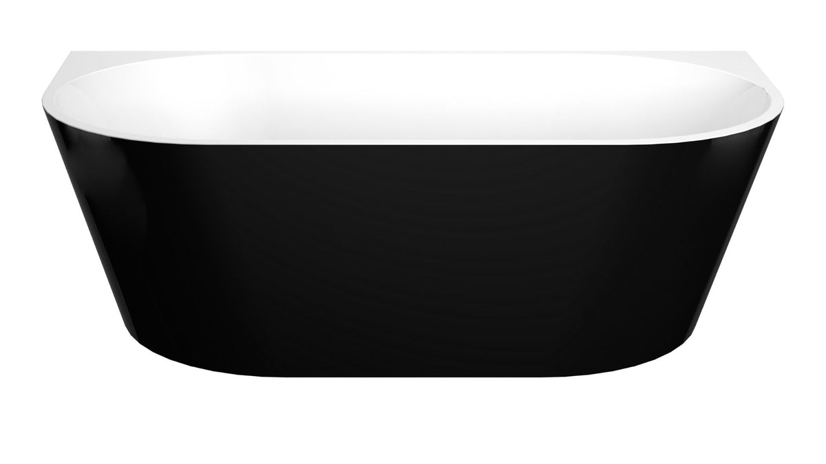 NIOSOL Matte Black And Matte White Back To Wall Bathtub 1400mm, 1500mm And 1700mm