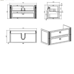 ATRIA DE LUXE Freestanding Vanity 1000mm