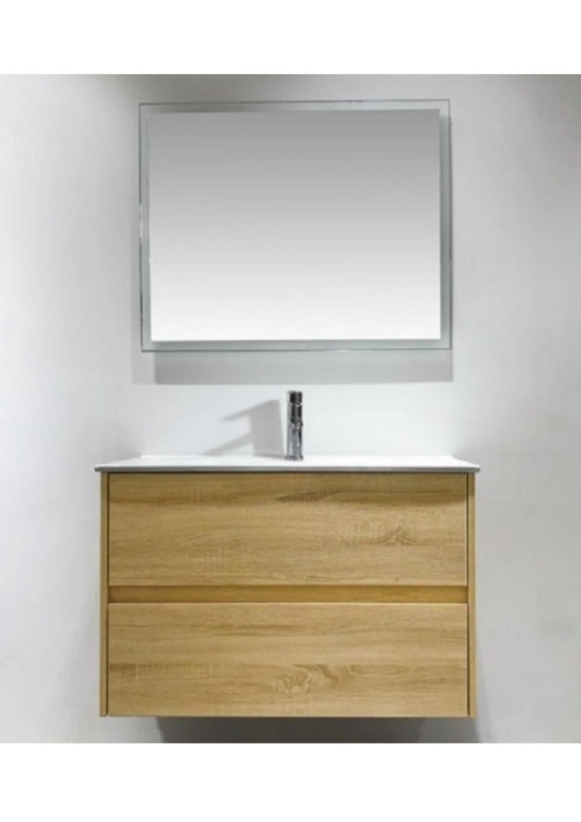 NUTRO Wall Hung Vanity In 750 With Ceramic Top or Stone Top