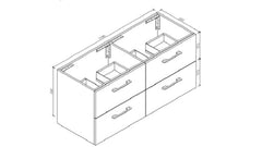 CURO Wall Hung Vanity In 1200