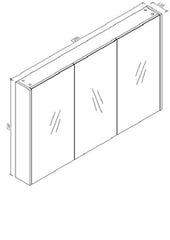 CURO Pencil Edge Mirror Cabinet