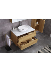 NUTRO Wall Hung Vanity In 900 With Ceramic Top or Stone Top