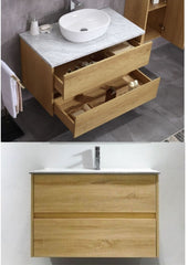 NUTRO Wall Hung Vanity In 900 With Ceramic Top or Stone Top