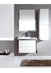 NYKO Wall Hung Vanity In 750 White Gloss Finish With Chrome