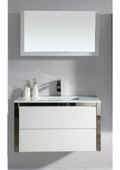 NYKO Wall Hung Vanity In 900 White Gloss Finish With Chrome