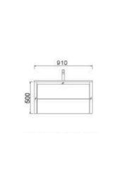 NYKO Wall Hung Vanity In 900 White Gloss Finish With Chrome