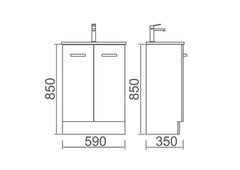 JUNIOR Floorstanding Vanity In 600mm