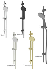 GLIDE RainBoost Adjustable Rail Shower In Chrome - Matte Black - Brushed Brass - Brushed Nickel - Gunmetal