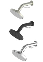 GLIDE RainBoost Shower Rose With Arm In Chrome - Matte Black - Brushed Nickel
