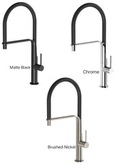 Phoenix VIDO Flexible Hose Sink Mixer In Chrome - Matte Black - Brushed Nickel
