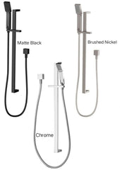 Phoenix LEXI Deluxe Rail Shower In Chrome - Matte Black - Brushed Nickel
