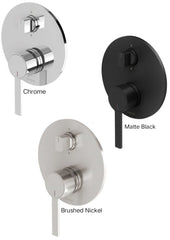 Phoenix LEXI MKII Wall Shower / Bath Diverter Mixer In Chrome - Matte Black - Brushed Nickel
