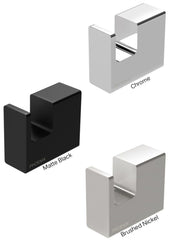 Phoenix LEXI MKII Robe Hook In Chrome - Matte Black - Brushed Nickel