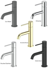 GISELE Basin Mixer In Chrome - Matte Black - Brushed Brass - Brushed Stainless - Gunmetal