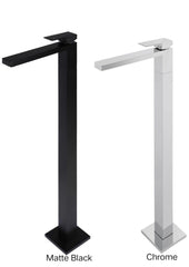Meir SQUARE Freestanding Bath Mixer In Chrome Or Matte Black