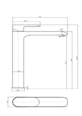 CURVY Tower Basin Mixer In Chrome, Matte Black And Brushed Nickel