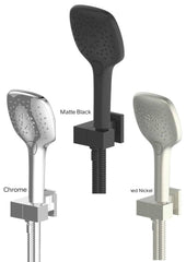 SWEPT Hand Shower With Wall Outlet Bracket In Chrome - Matte Black - Brushed Nickel
