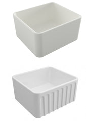 TURNER HASTINGS Novi 50 x 46 Fine Fireclay Matte Black or Matte White Butler Sink NO50FS-MB, NO503FS-MW