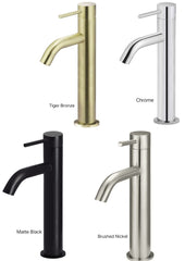 Meir PICCOLA Tall Basin Mixer Tap In Chrome - Matte Black - Tiger Bronze - Brushed Nickel - Champagne