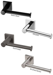 Phoenix RADII Toilet Roll Holder Square Plate In Chrome - Matte Black - Brushed Nickel - Gunmetal