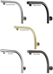 Phoenix RUSH High-Rise Shower Arm In Chrome - Matte Black - Brushed Gold - Brushed Nickel - Gunmetal