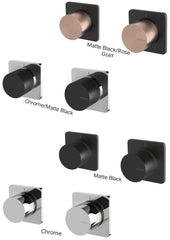 Phoenix TOI Wall Top Assemblies Extended 15mm In Chrome - Chrome/Matte Black - Matte Black - Matte Black/Rose Gold