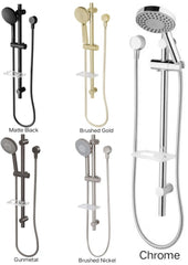 Phoenix VIVID Rail Shower In Chrome - Matte Black - Brushed Gold - Brushed Nickel - Gunmetal