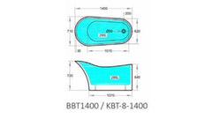 BEVEL Bath Tub In 1400 mm 1500mm 1700mm And 1700mm Matte Black