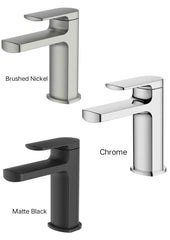CORBAN Basin Mixer In Chrome - Matte Black - Brushed Nickel