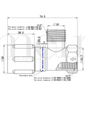 Meir ROUND Mini Stop Cistern Tap With Backplate