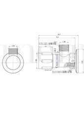 Meir ROUND Mini Stop Cistern Tap With Backplate