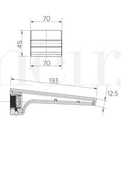 Meir SQUARE Waterfall Spout In Chrome Or Matte Black