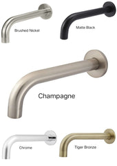 Meir ROUND CURVED Bath Spout In Chrome - Matte Black - Tiger Bronze - Champagne - Brushed Nickel