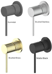 TEXTURA Shower Mixer In Matte Black - Brushed Brass - Brushed Stainless - Gunmetal