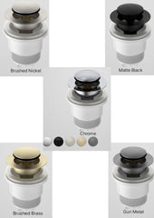 RUBANE II Bath Pop-Up Plug & Waste In Chrome - Matte Black - Brushed Brass - Gunmetal - Brushed Nickel