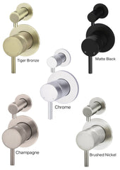 Meir ROUND Diverter Mixer In Chrome - Matte Black - Tiger Bronze - Champagne - Brushed Nickel