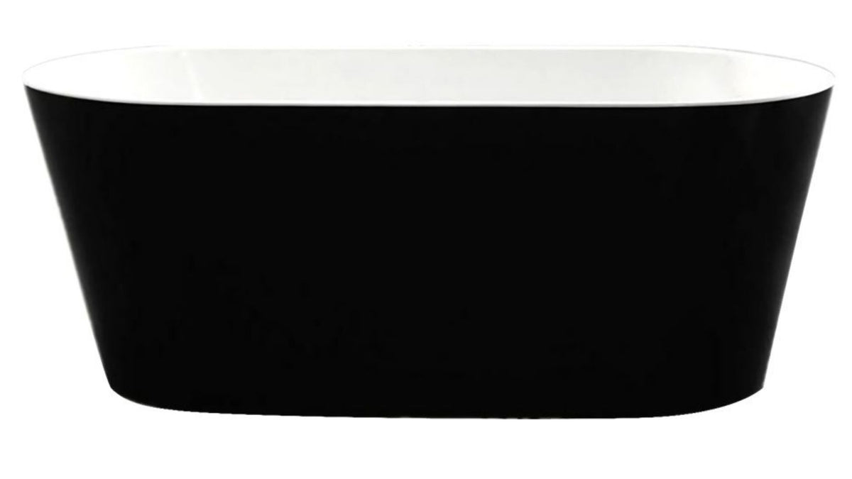 DEWAN Gloss Black And Gloss White Freestang Bathtub 1500mm And 1700mm